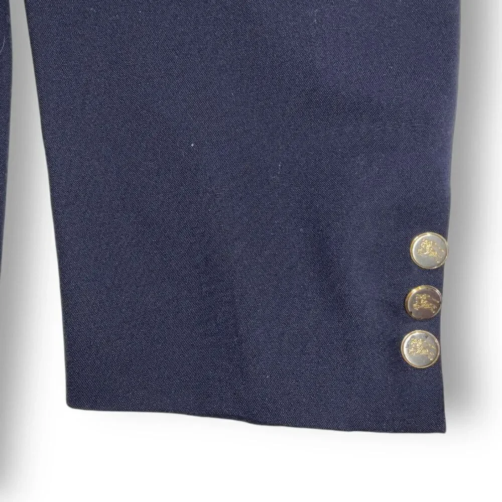 Burberry’s Men’s Navy Wool Blazer 42R | Classic Power Suiting w/ Gold‎ Buttons